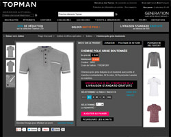 Une fiche produit de Topman