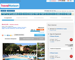 Une fiche produit de TravelHorizon