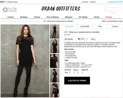 Une fiche produit de Urban Outfitters