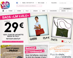 Page d'accueil de V�t�affaires