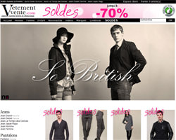 Page d'accueil de Vetements Vente