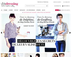 Page d'accueil de Vide Dressing