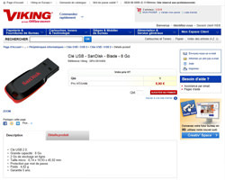 Une fiche produit de Viking Direct