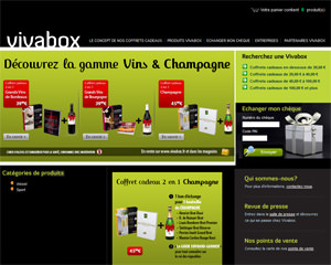 Page d'accueil de Vivabox