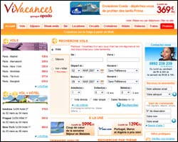Page d'accueil de Vivacances