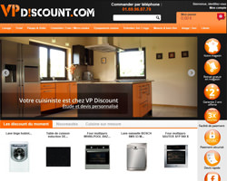 Page d'accueil de VP Discount