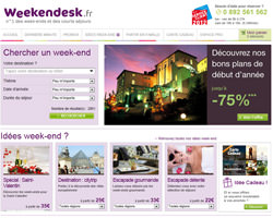 Page d'accueil de Weekendesk