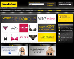 Page d'accueil de Wonderbra
