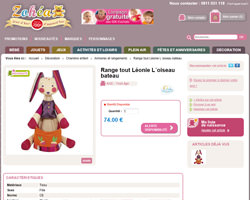 Une fiche produit de Zohea