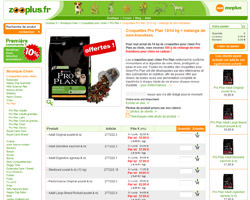 Une fiche produit de Zooplus